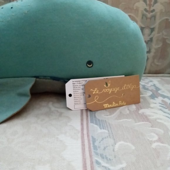 Moulin Roty Josephine the whale toy stuffed animal plush - Picture 4 of 4